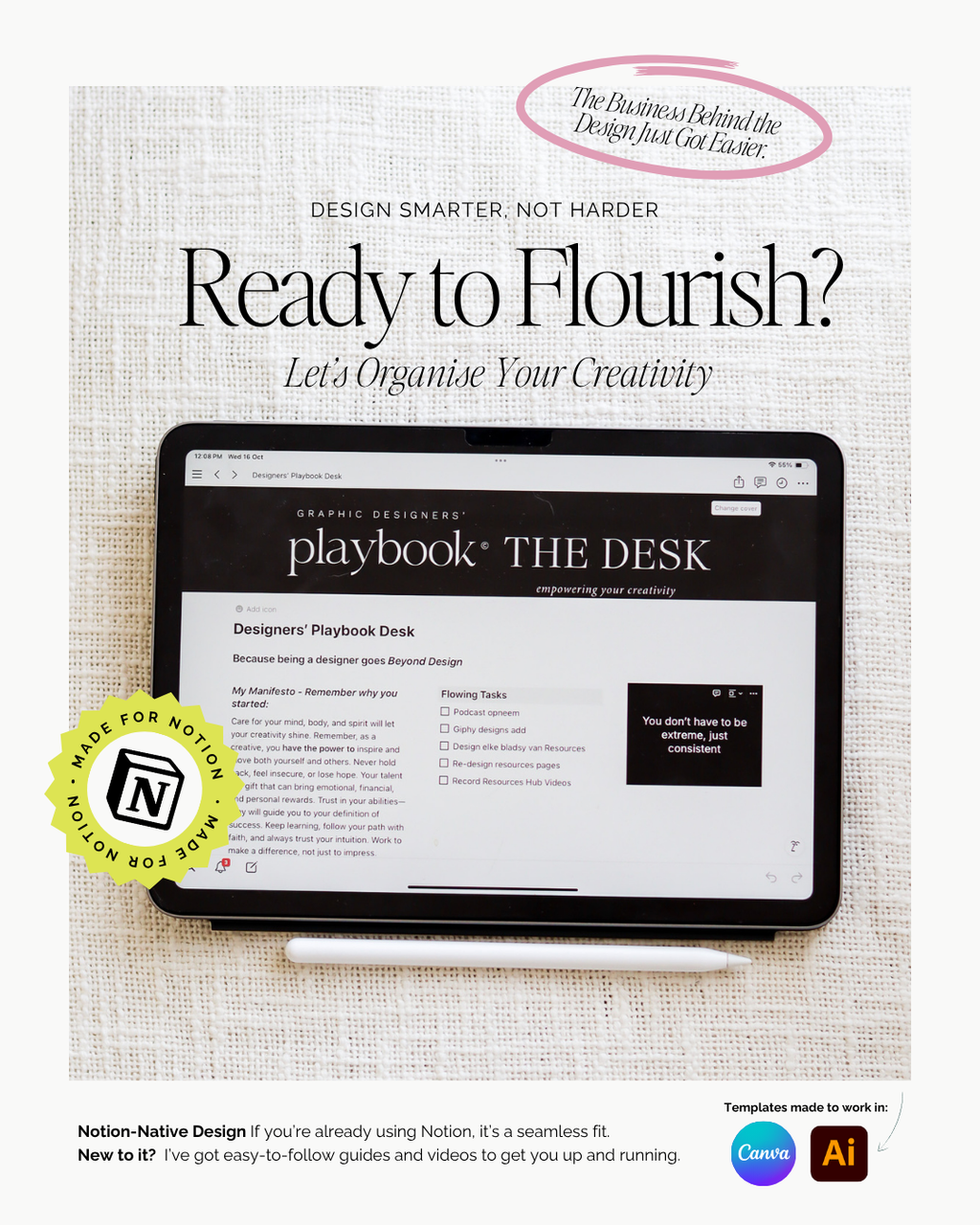 The Designer's Playbook DESK Pro - All-in-one-Freelance business System