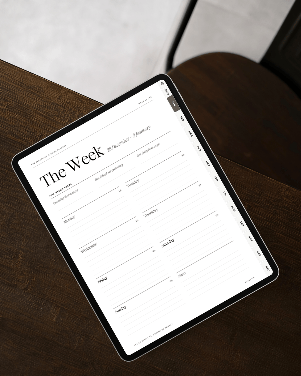 The Creatives’ Digital Planner 2027 – Dated Daily & Weekly Hyperlinked PDF Planner for Goodnotes + Sticker Pack
