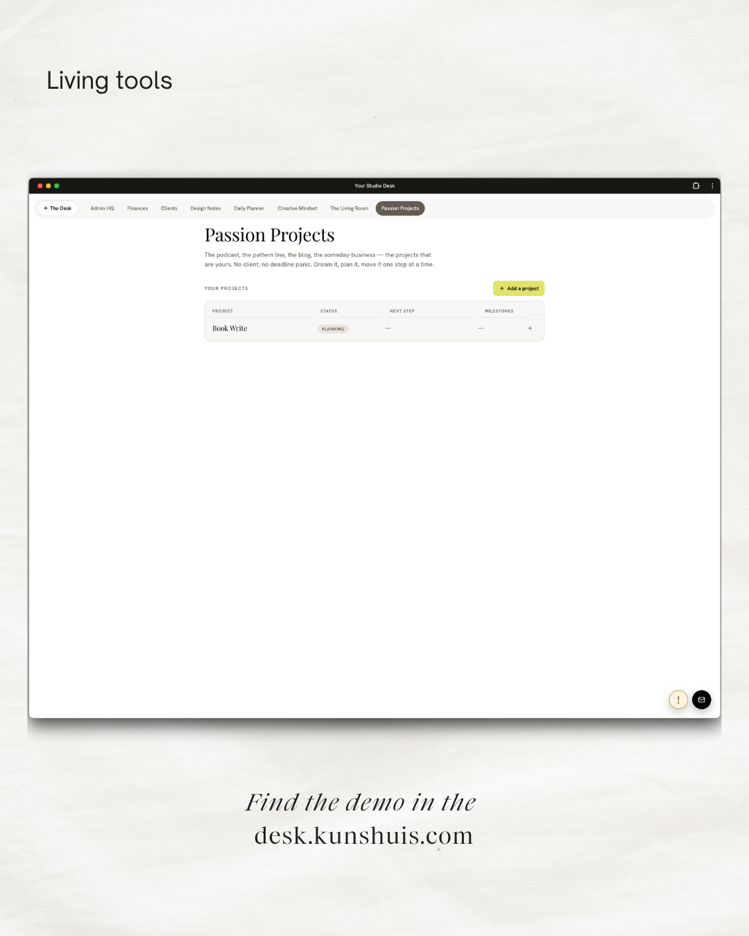 The Studio Desk – Business App for Freelance Designers