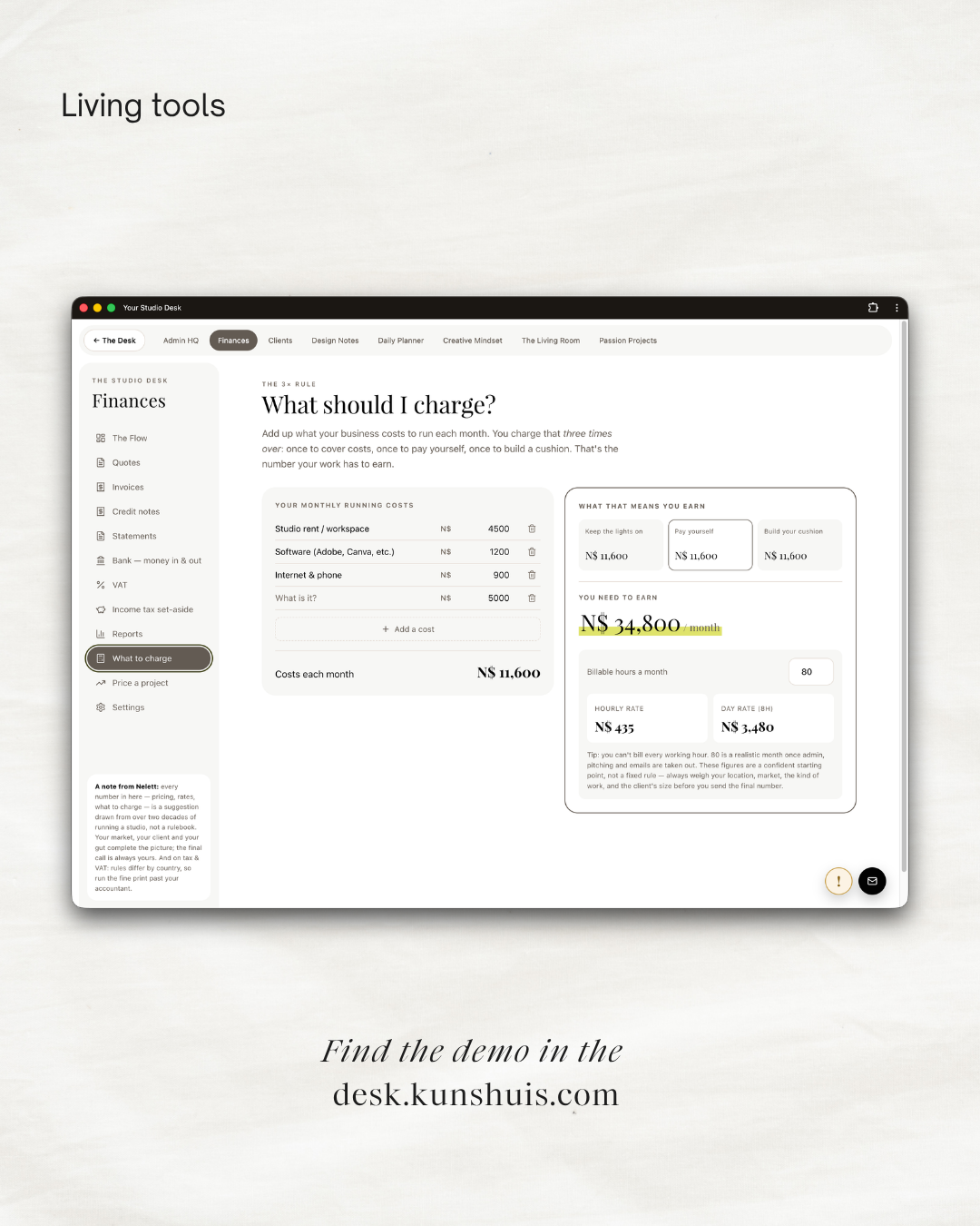 The Studio Desk – Business App for Freelance Designers