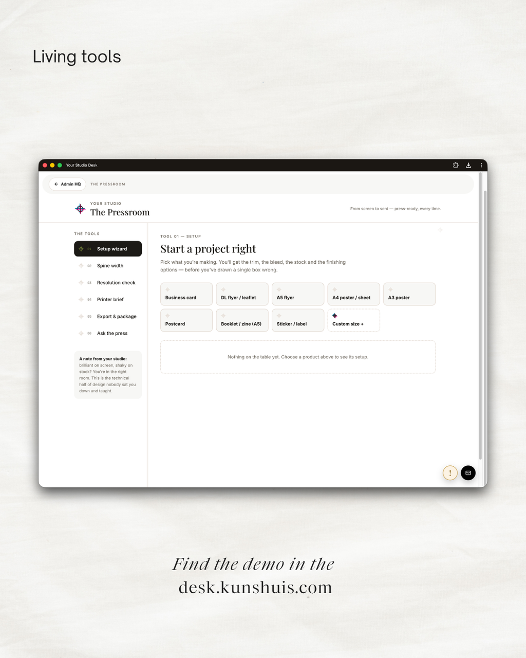 The Studio Desk – Business App for Freelance Designers