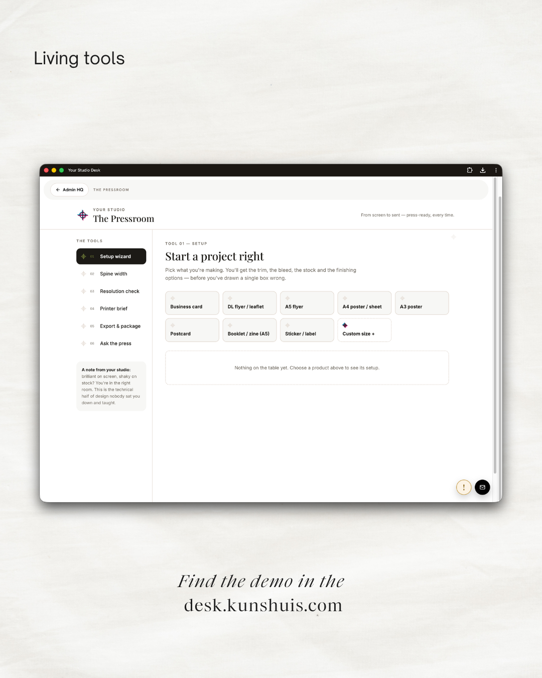 The Studio Desk – Business App for Freelance Designers
