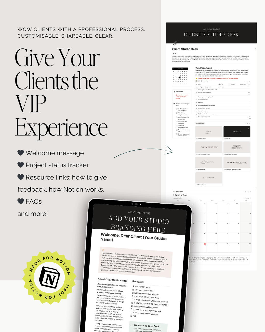 The Designer's Playbook DESK Pro - All-in-one-Freelance business System