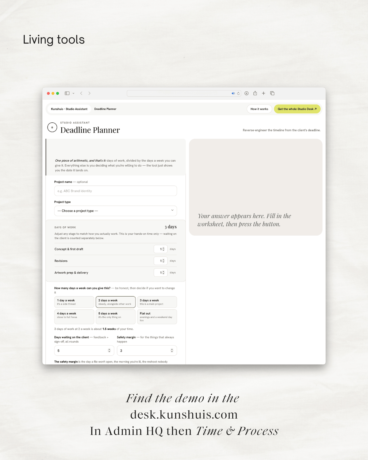 Deadline Planner – Work Back From the Client’s Date