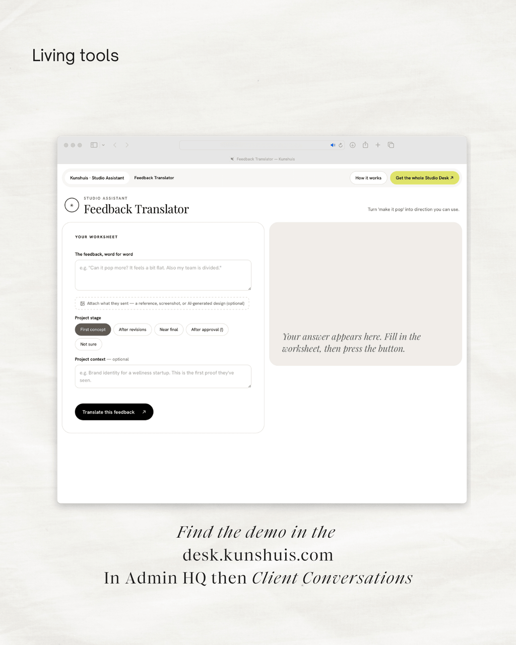 Feedback Translator – Decode Vague Client Feedback