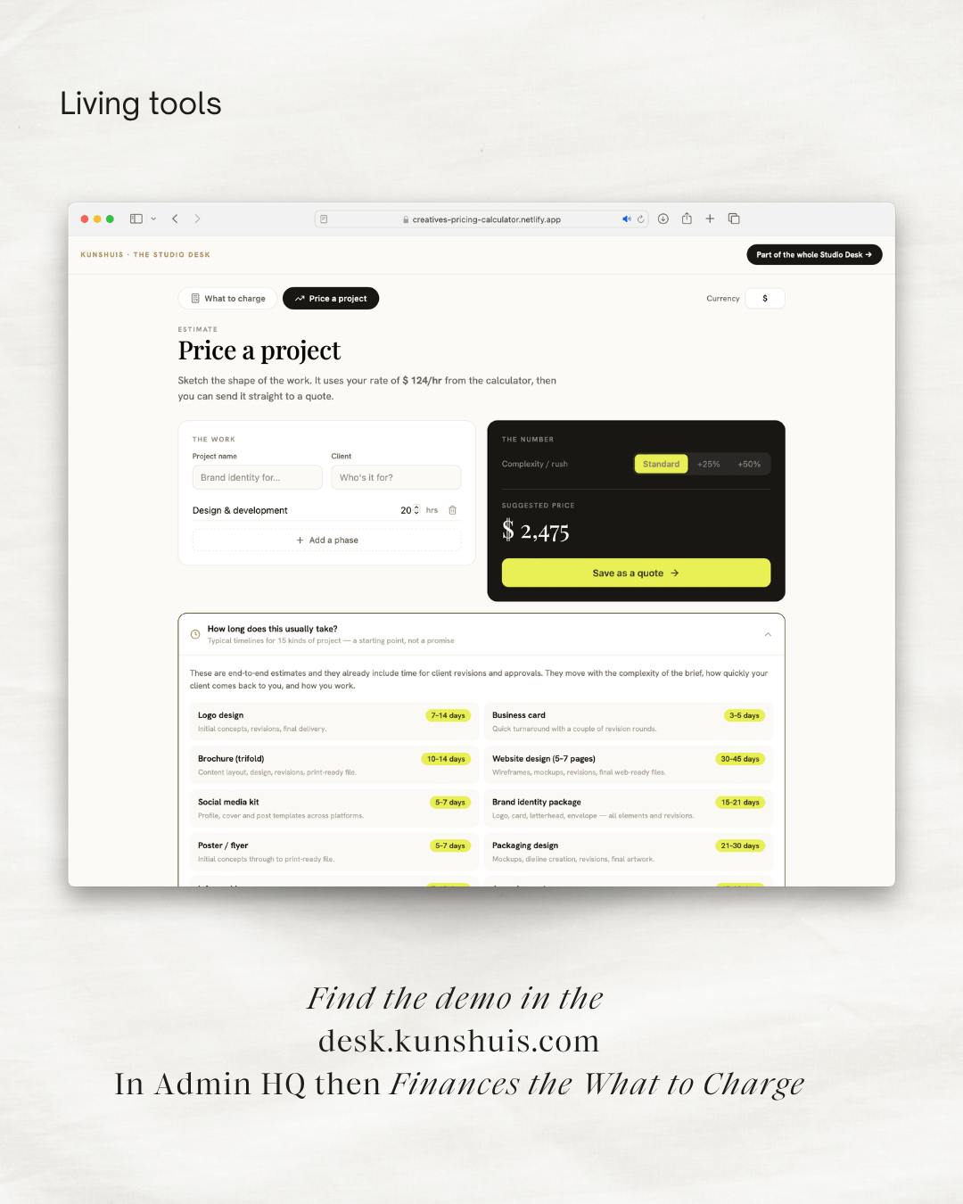 Pricing Calculator