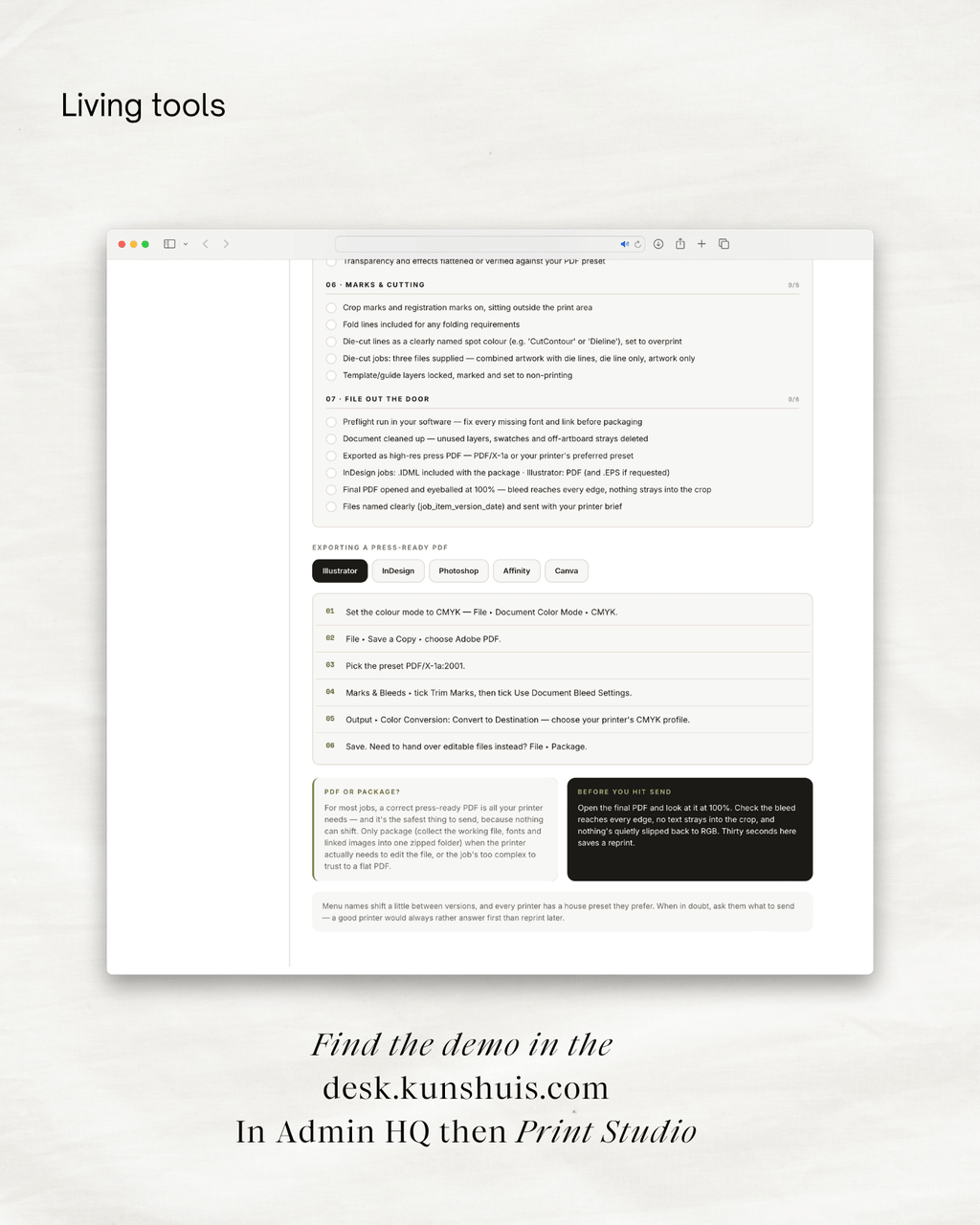 Print-Ready app