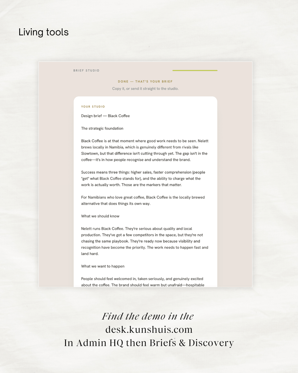 Write a Brief for you