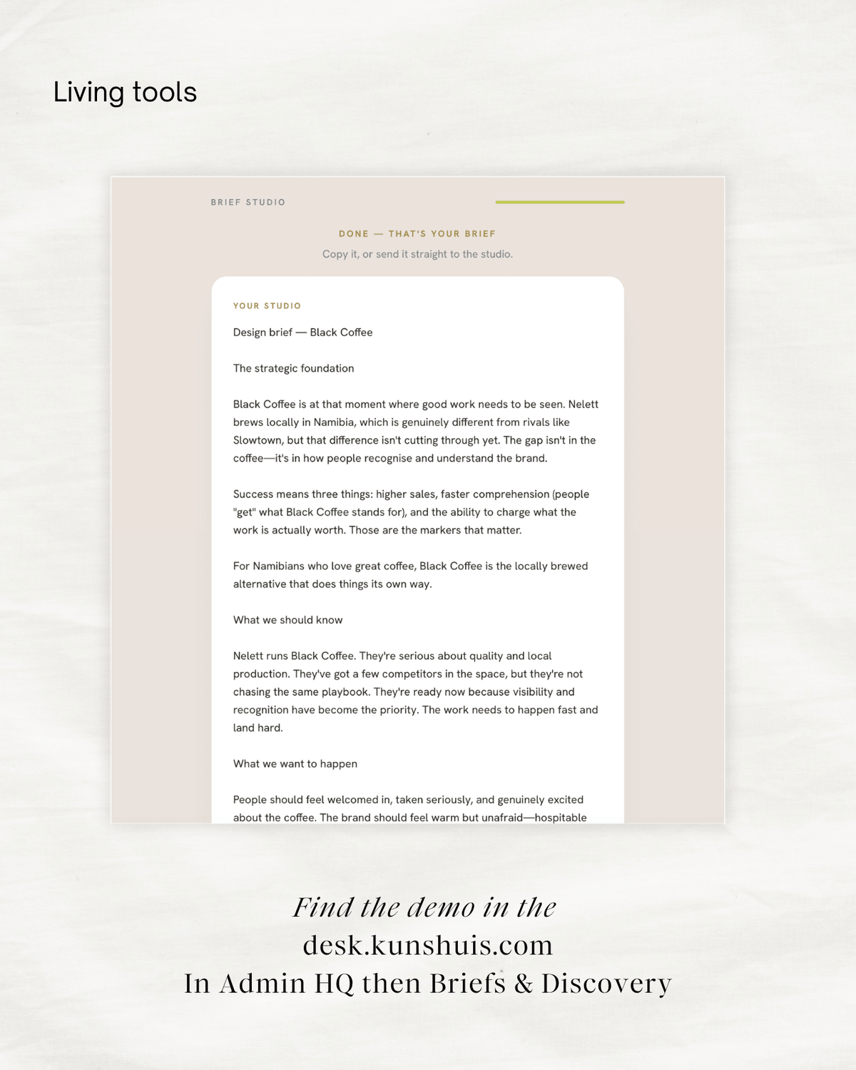 Write a Brief for you