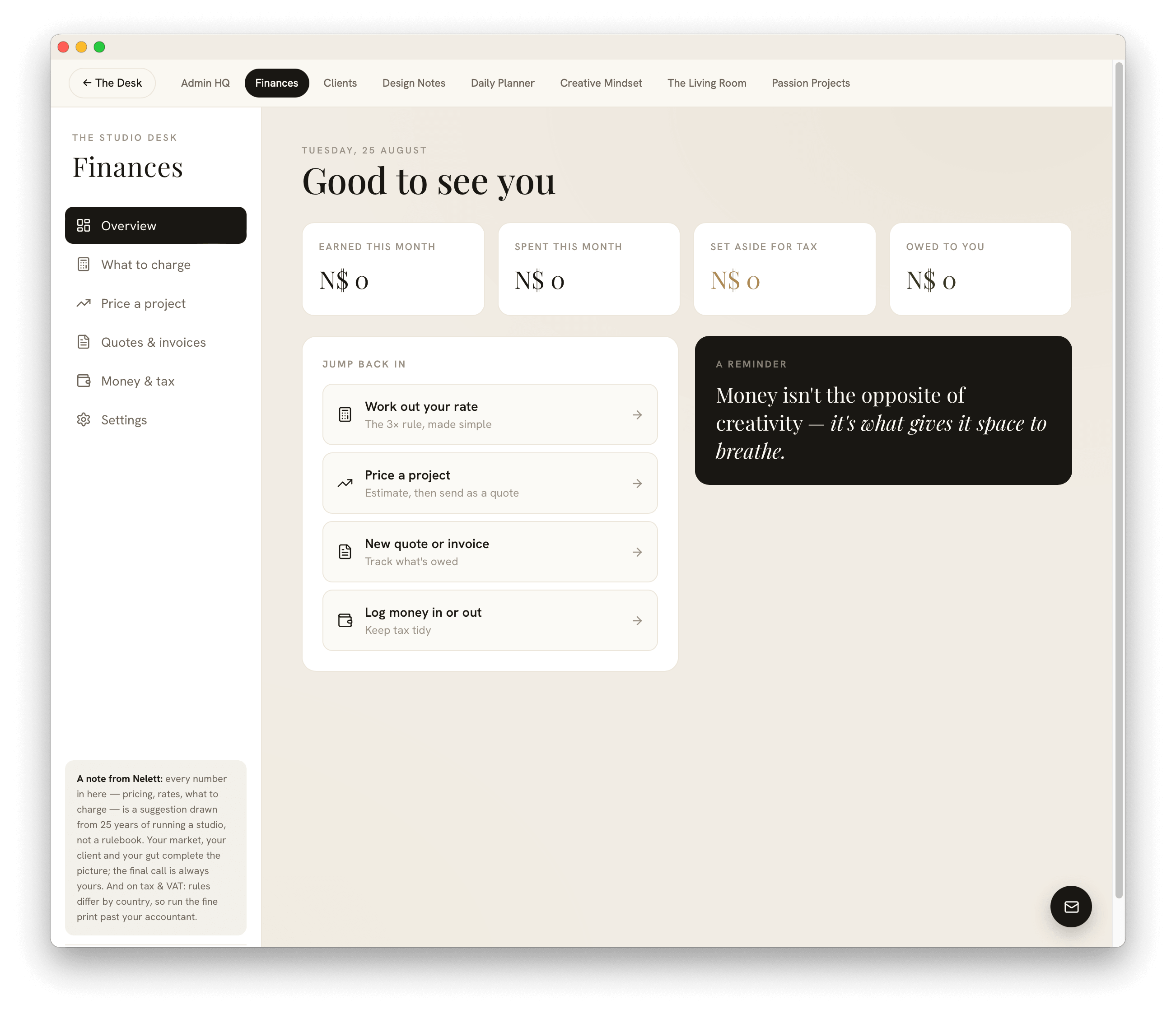The Studio Desk | Run Your Studio + 12 AI Tools Included