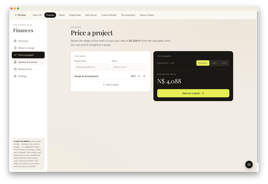 The Studio Desk | Run Your Studio + 12 AI Tools Included