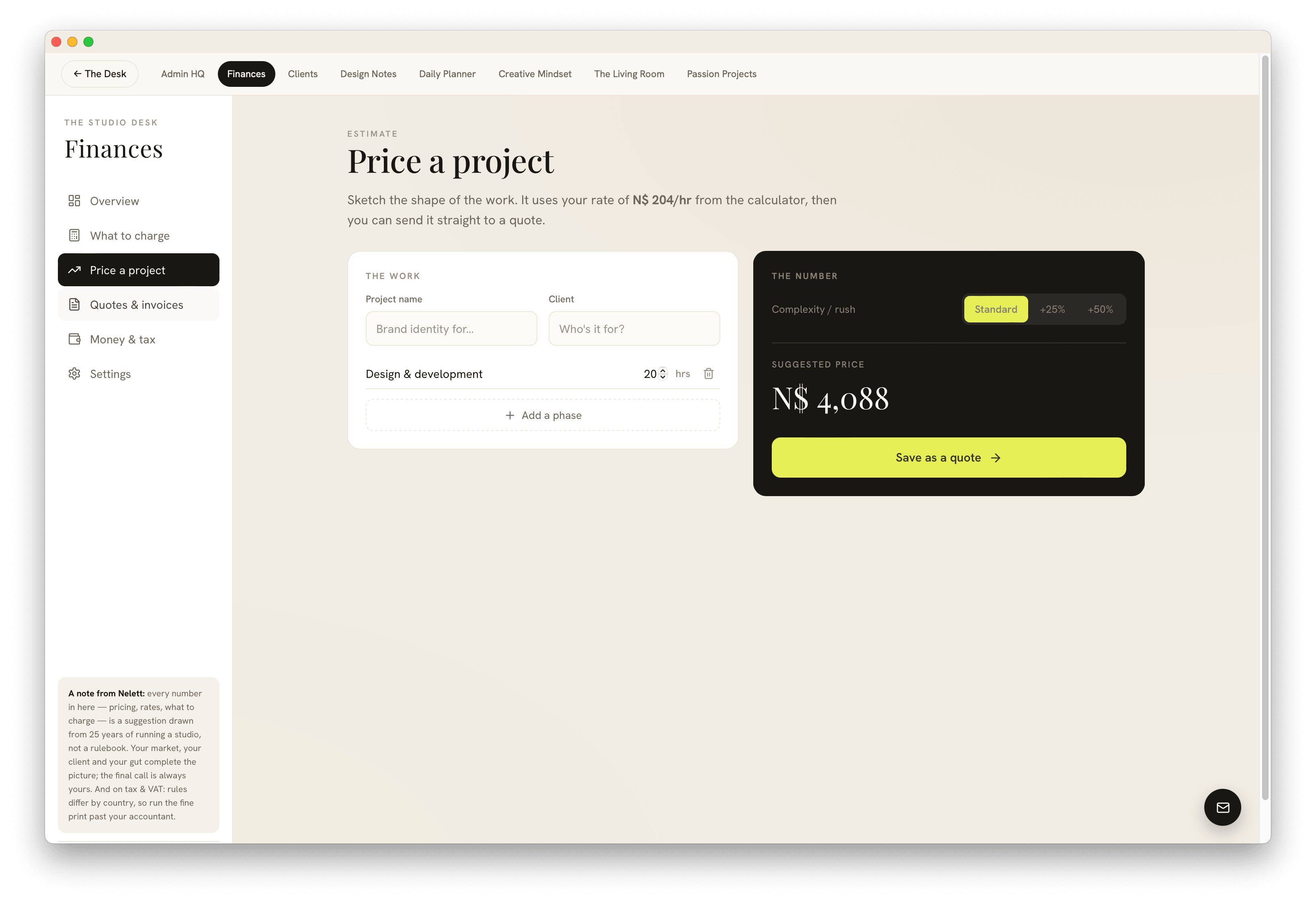 The Studio Desk | Run Your Studio + 12 AI Tools Included