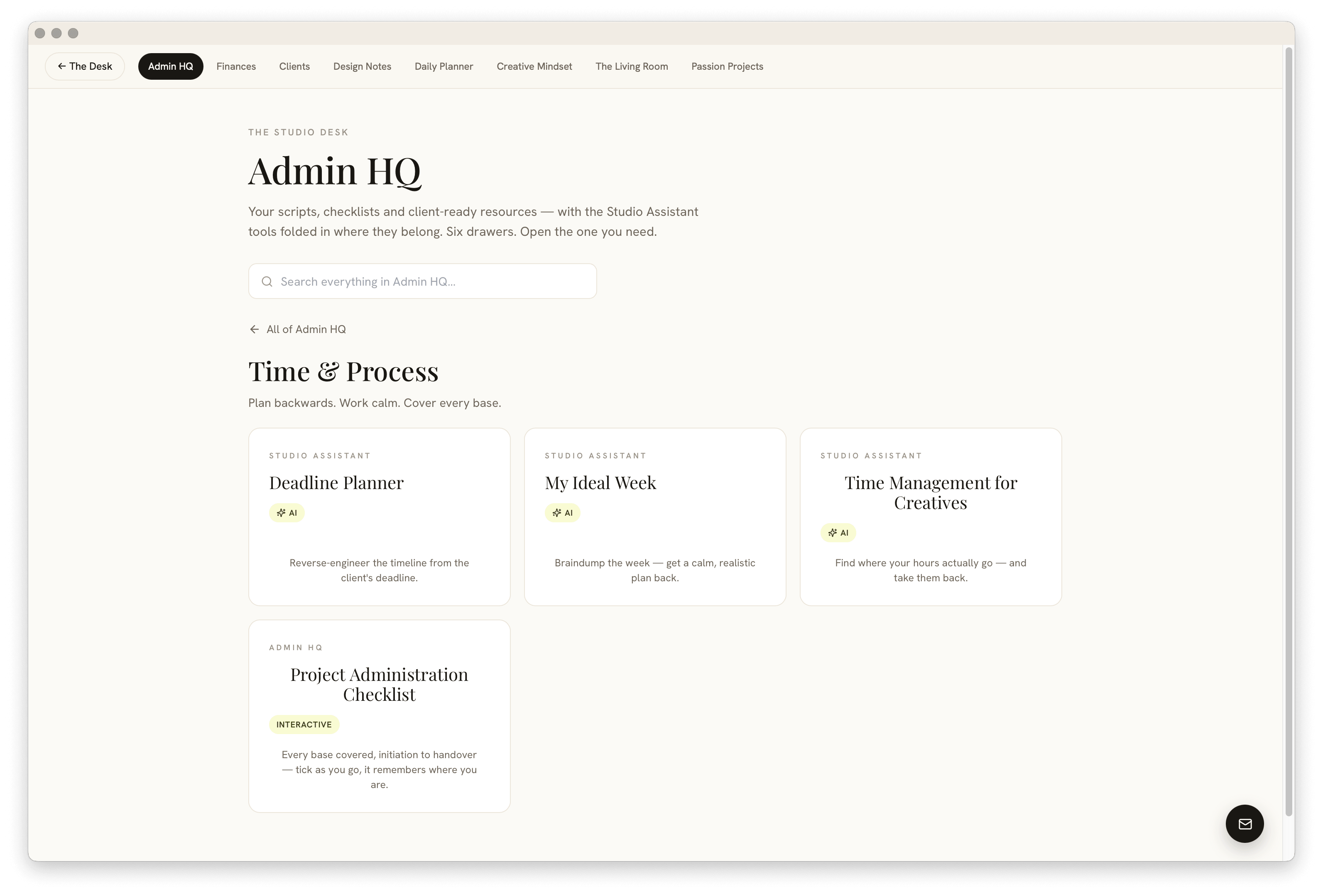 The Studio Desk | Run Your Studio + 12 AI Tools Included