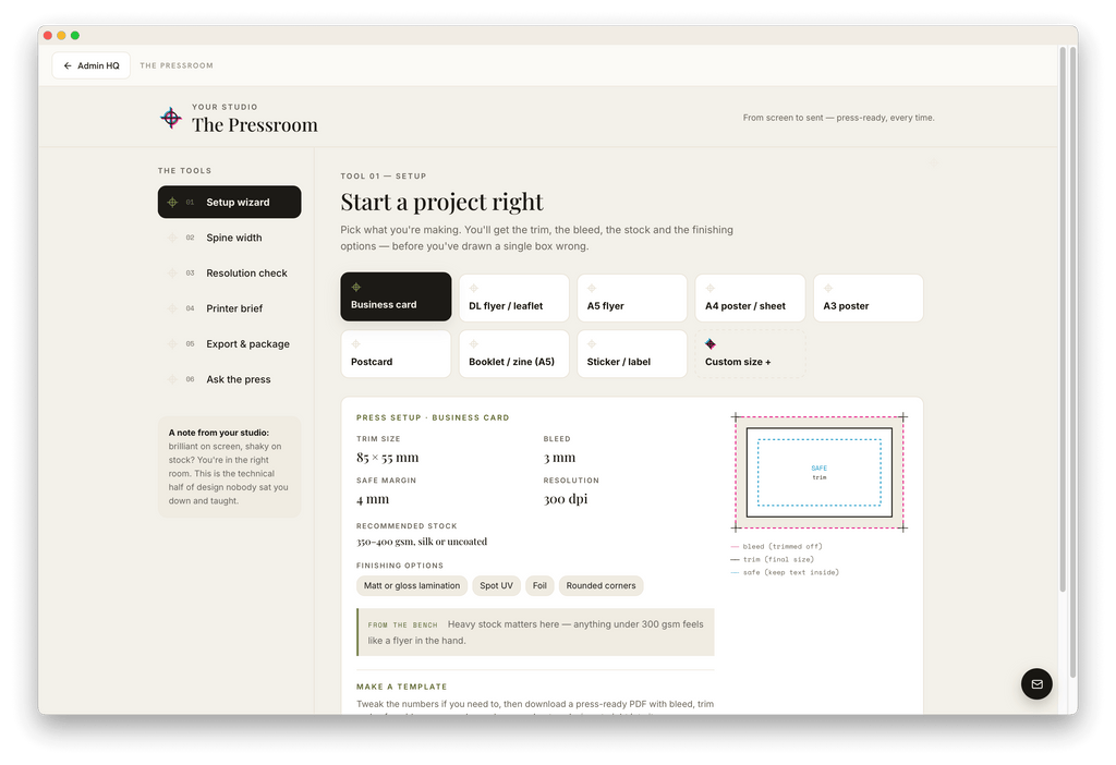 The Studio Desk | Run Your Studio + 12 AI Tools Included