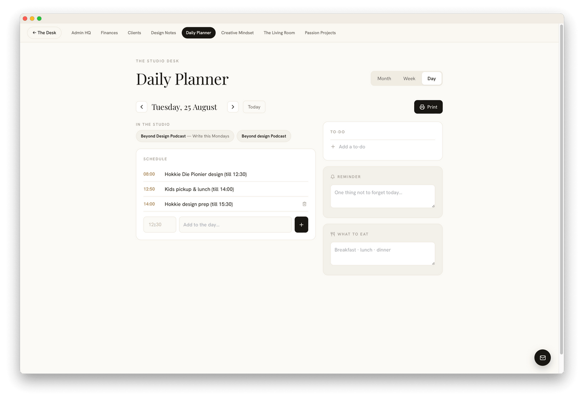 The Studio Desk | Run Your Studio + 12 AI Tools Included