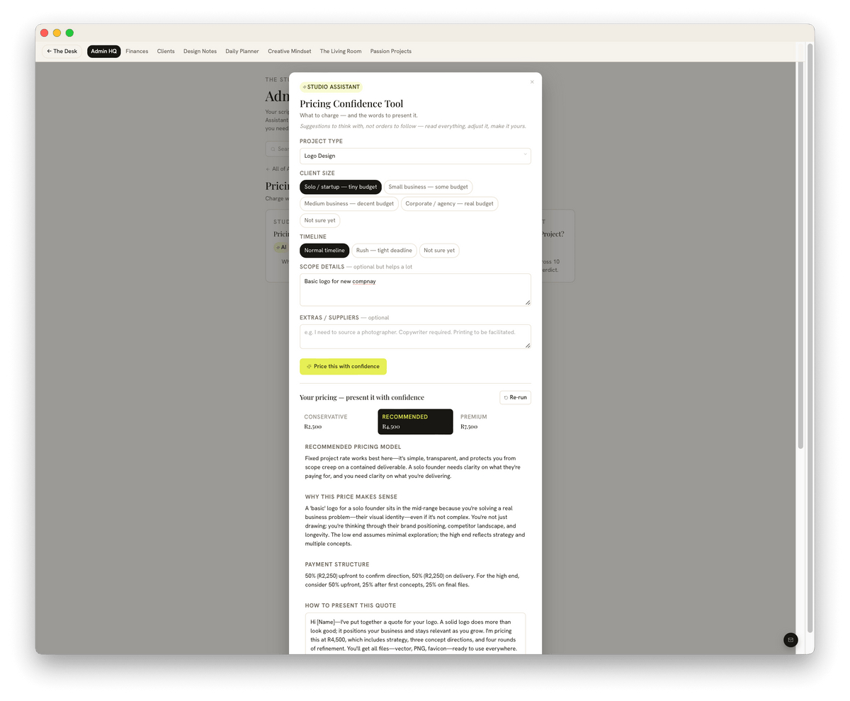 The Studio Desk | Run Your Studio + 12 AI Tools Included