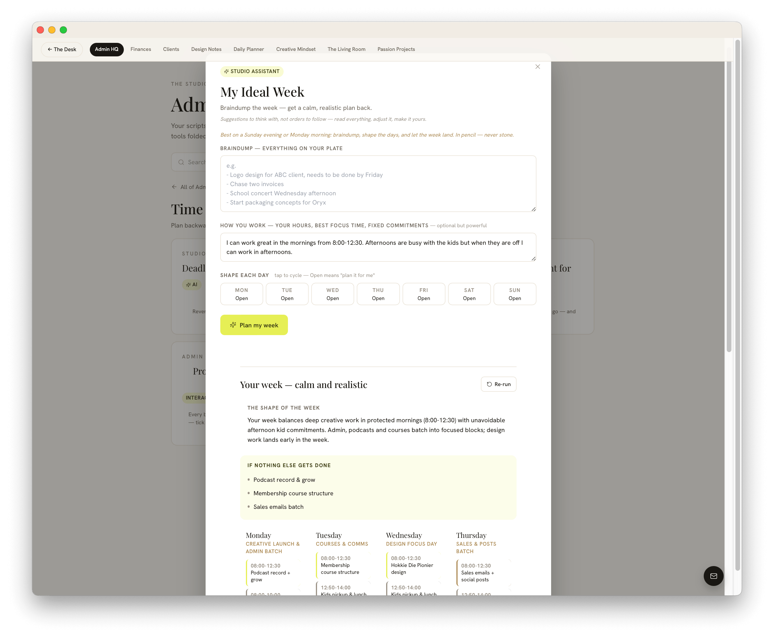 The Studio Desk | Run Your Studio + 12 AI Tools Included