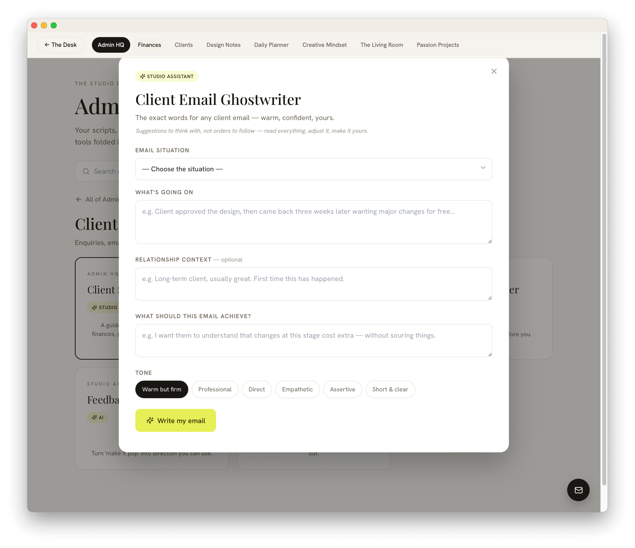 The Studio Desk | Run Your Studio + 12 AI Tools Included
