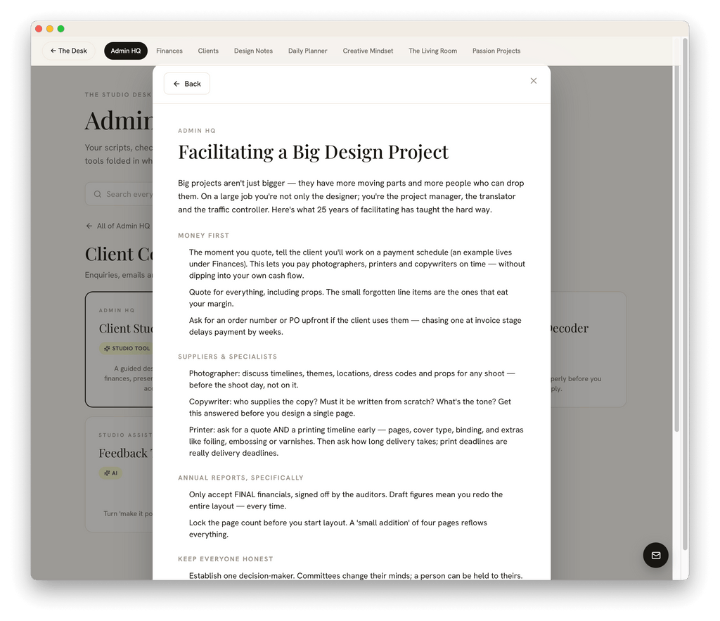 The Studio Desk | Run Your Studio + 12 AI Tools Included