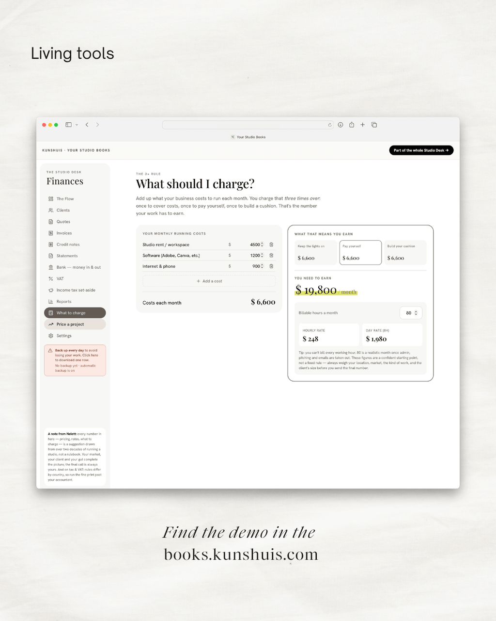 Your Studio Books – Invoicing & Bookkeeping app for Designers
