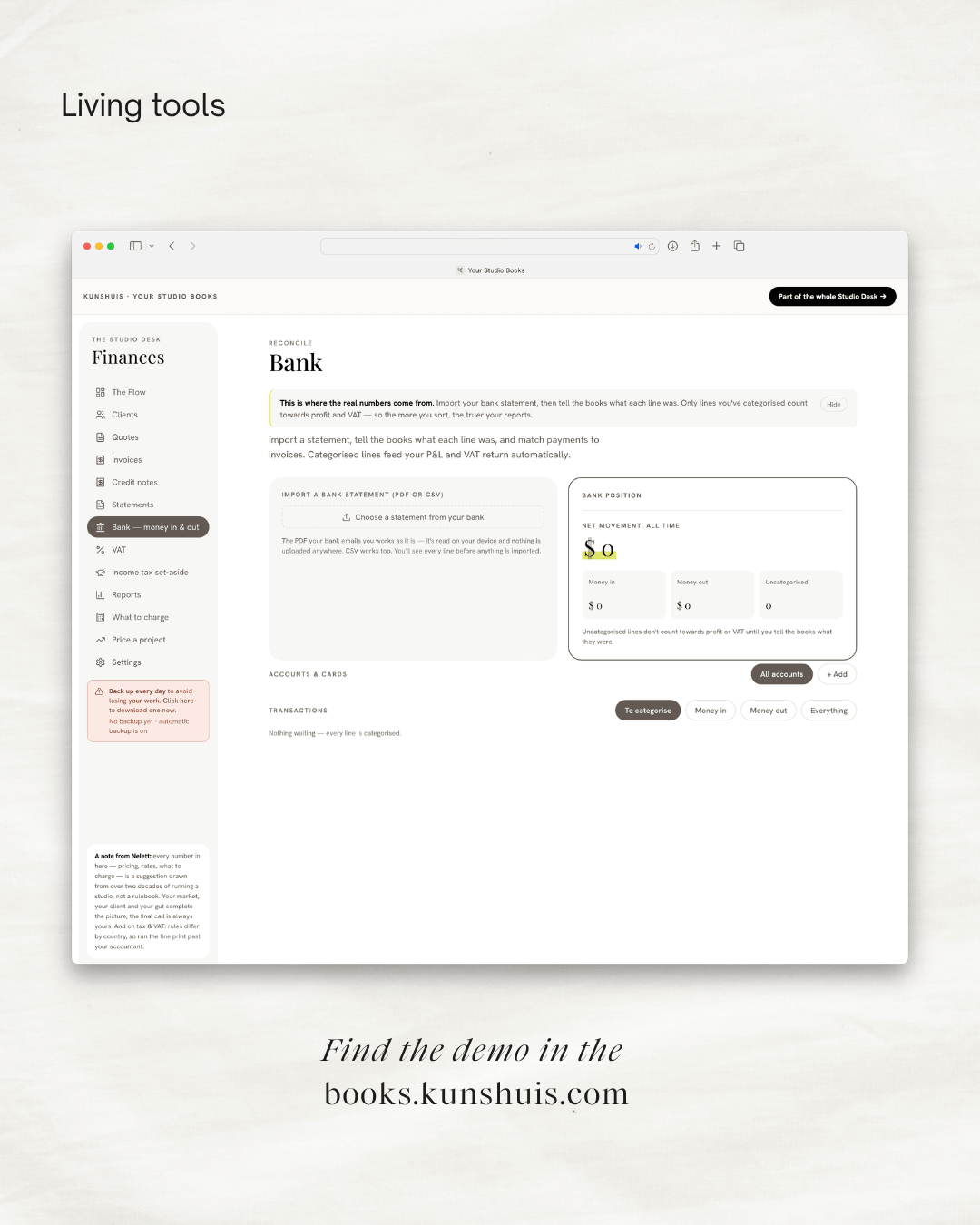 Your Studio Books – Invoicing & Bookkeeping app for Designers