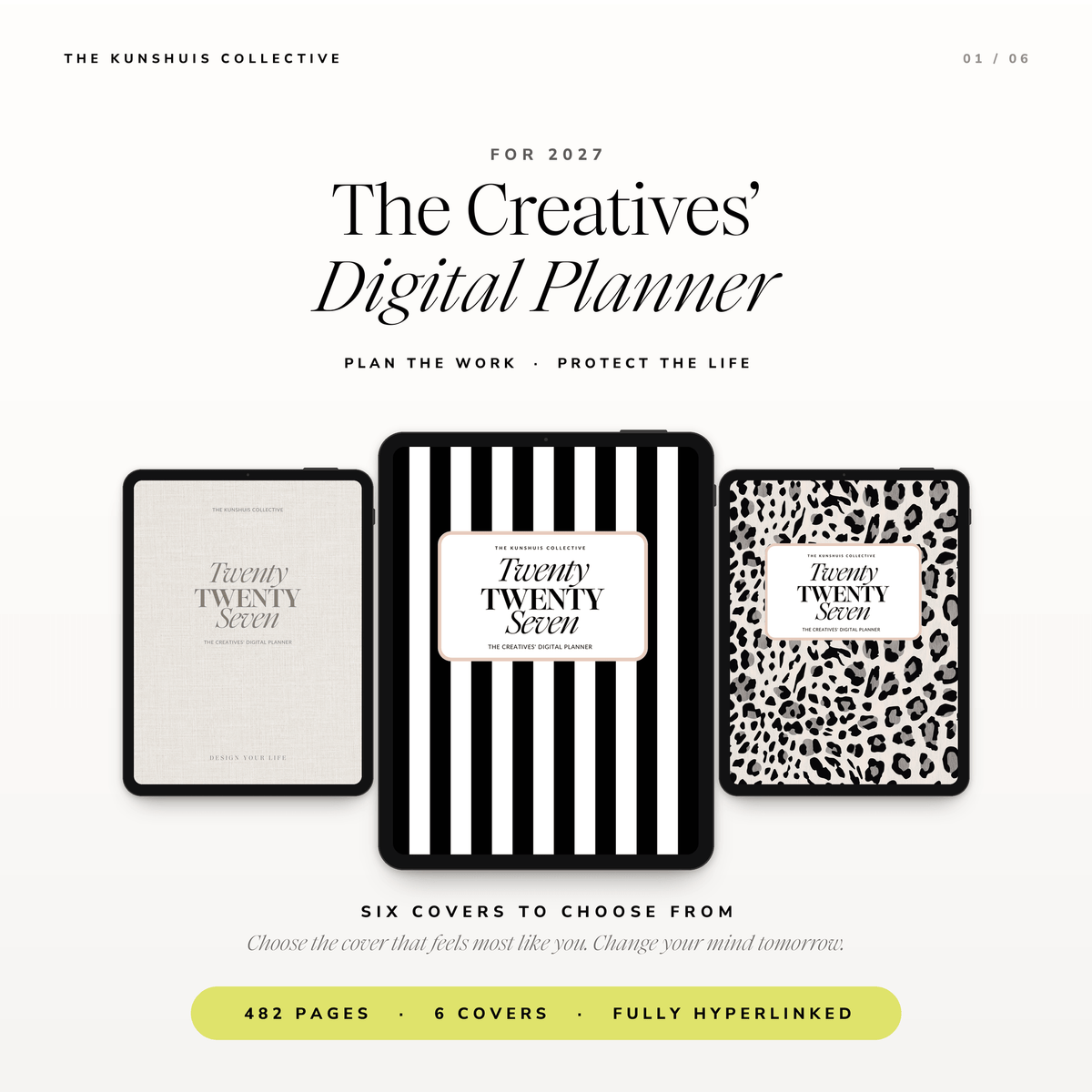 The Creatives’ Digital Planner 2027 – Dated Daily & Weekly Hyperlinked PDF Planner for Goodnotes + Sticker Pack