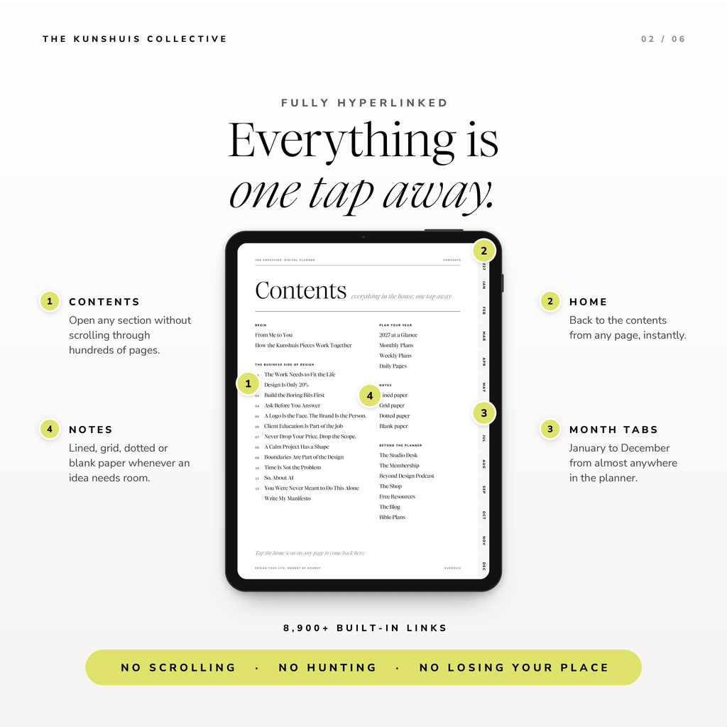 The Creatives’ Digital Planner 2027 – Dated Daily & Weekly Hyperlinked PDF Planner for Goodnotes + Sticker Pack