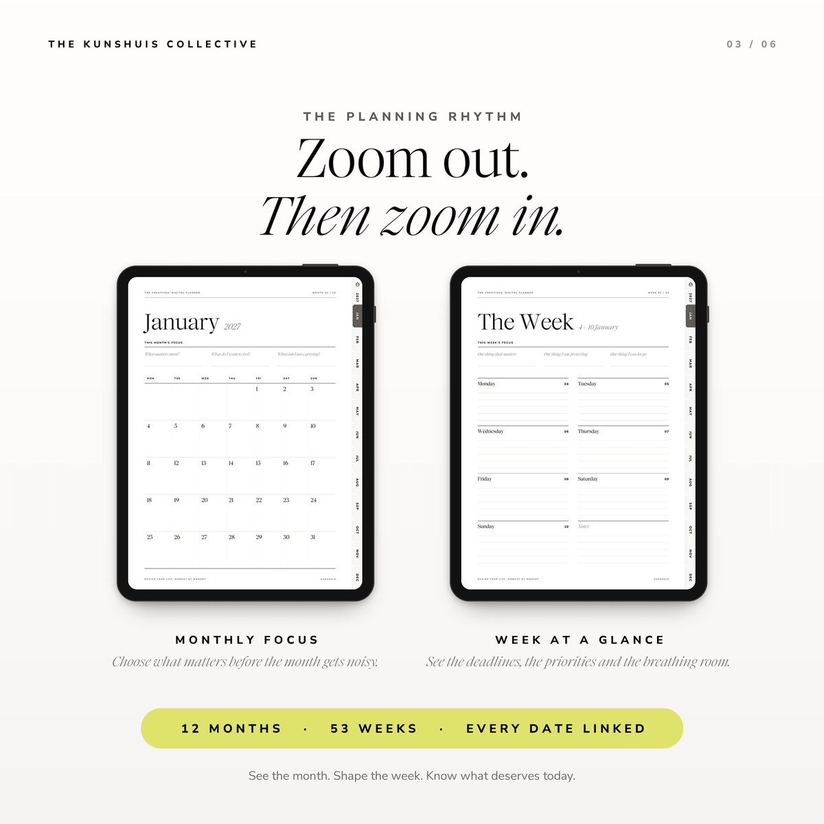 The Creatives’ Digital Planner 2027 – Dated Daily & Weekly Hyperlinked PDF Planner for Goodnotes + Sticker Pack
