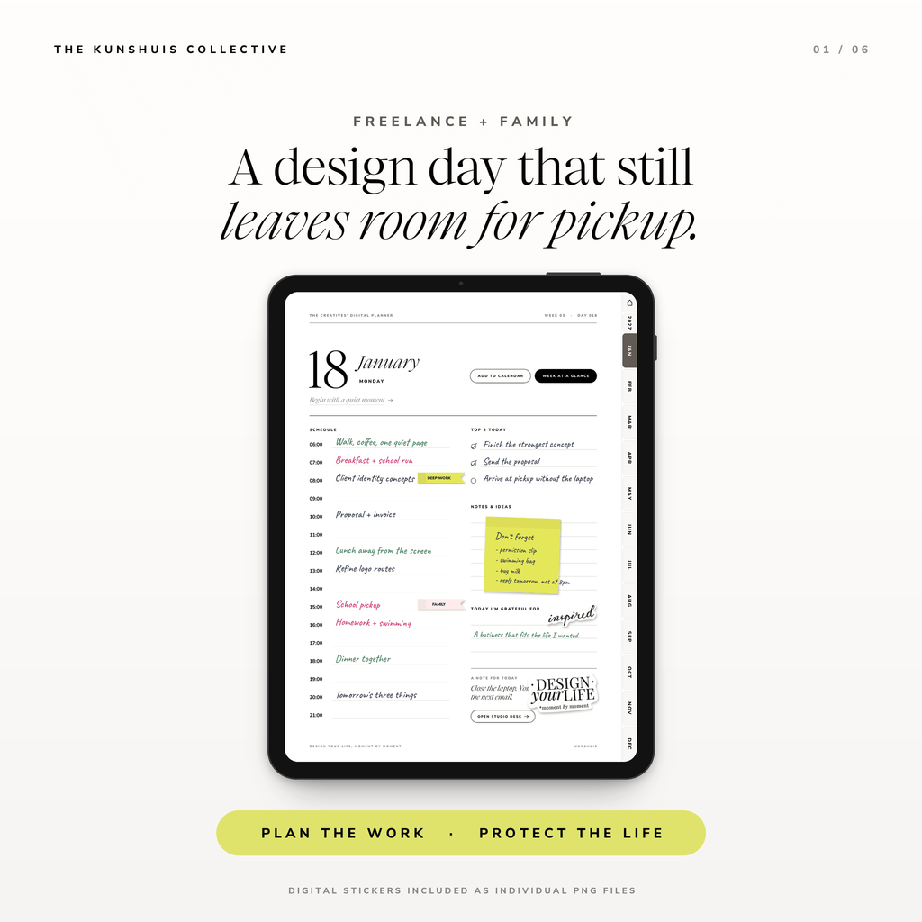 The Creatives’ Digital Planner 2027 – Dated Daily & Weekly Hyperlinked PDF Planner for Goodnotes + Sticker Pack
