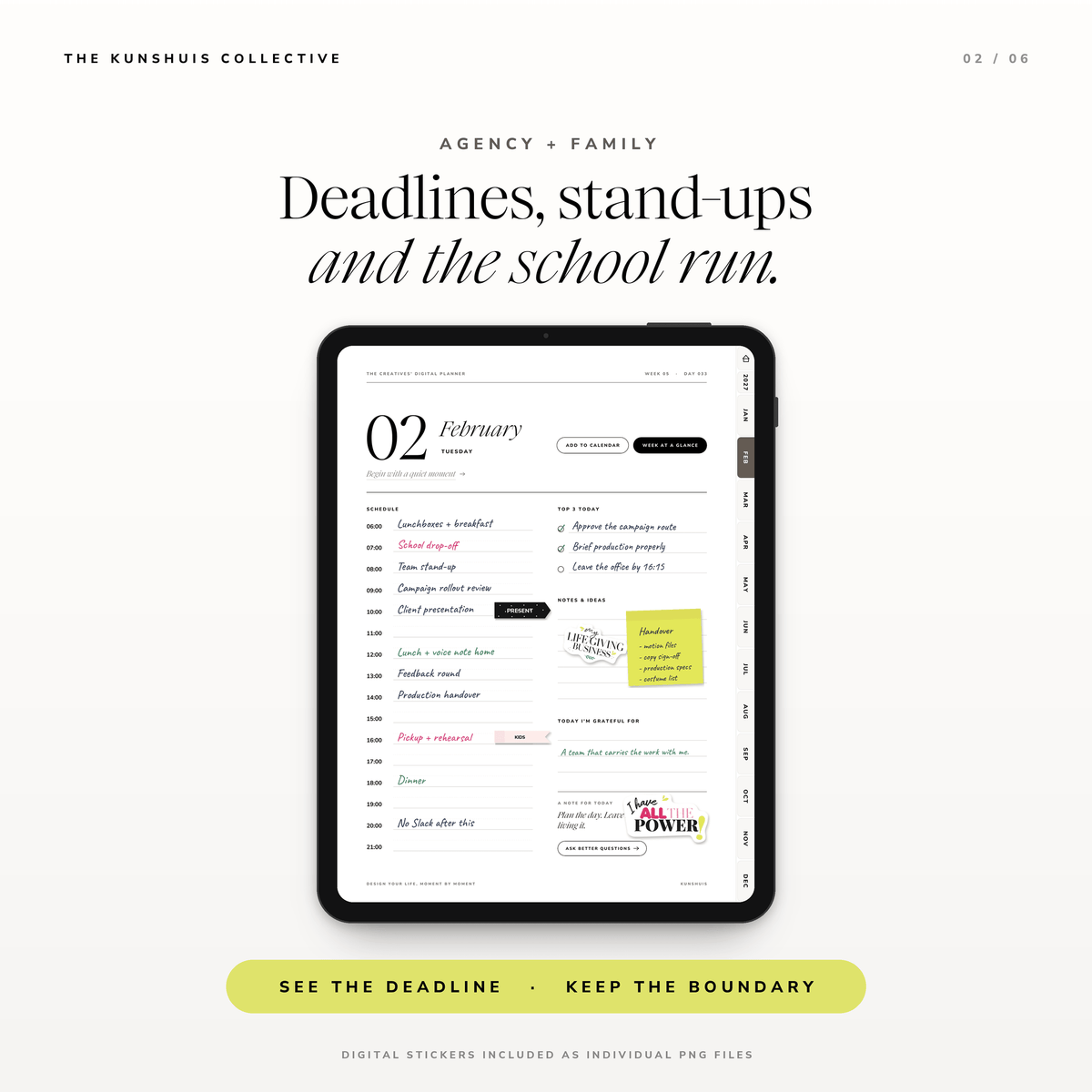 The Creatives’ Digital Planner 2027 – Dated Daily & Weekly Hyperlinked PDF Planner for Goodnotes + Sticker Pack