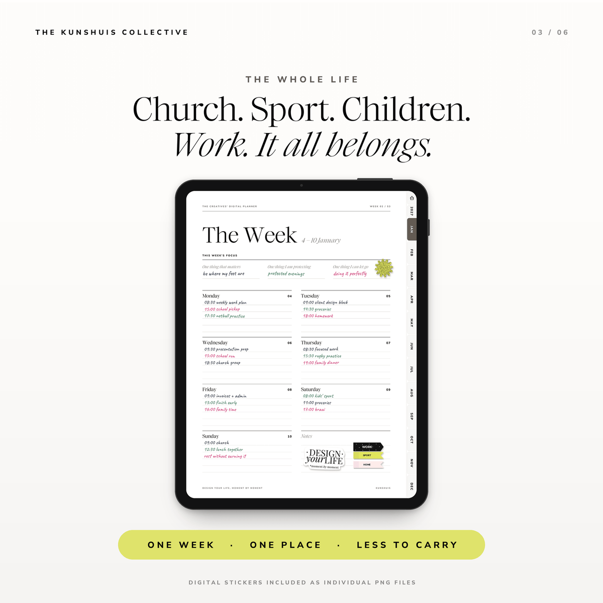The Creatives’ Digital Planner 2027 – Dated Daily & Weekly Hyperlinked PDF Planner for Goodnotes + Sticker Pack