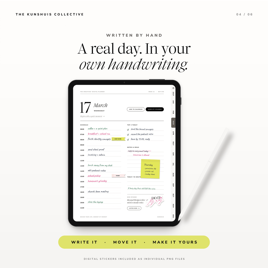 The Creatives’ Digital Planner 2027 – Dated Daily & Weekly Hyperlinked PDF Planner for Goodnotes + Sticker Pack