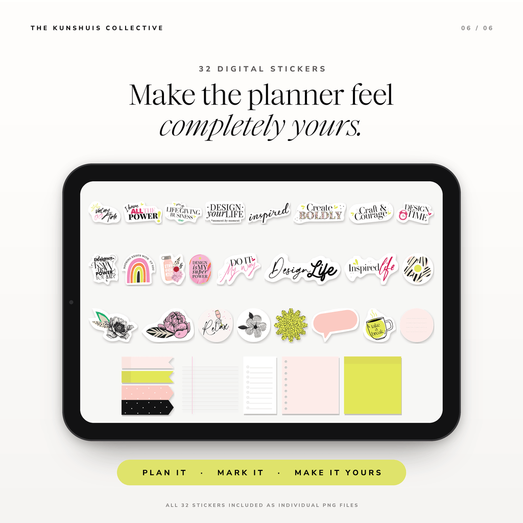 The Creatives’ Digital Planner 2027 – Dated Daily & Weekly Hyperlinked PDF Planner for Goodnotes + Sticker Pack